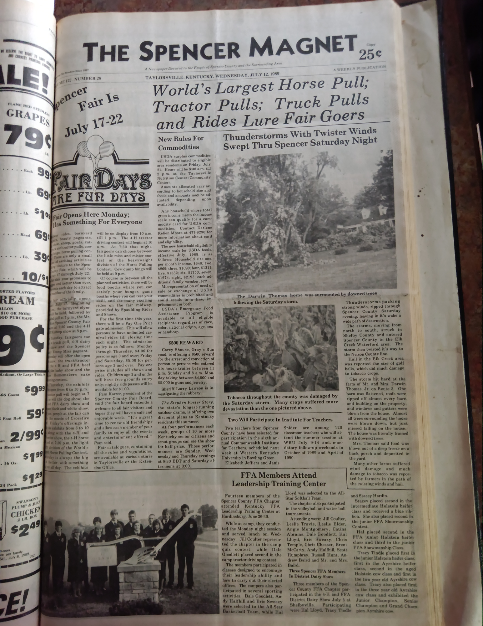 Open page of newspaper 6/12/90