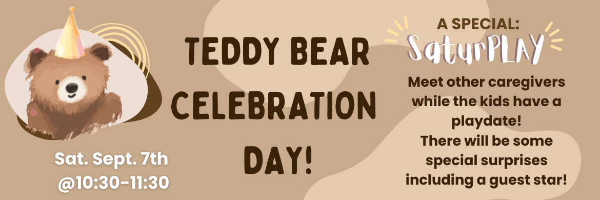 Teddy Bear day on brown background