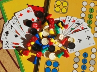 Games: tokens, cards, game boards