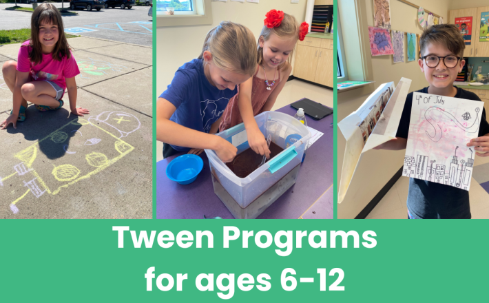 Pictures of tweens at programs for ages 6-12